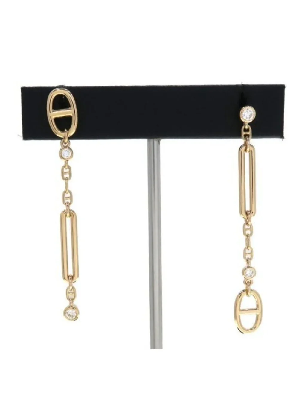 Hermes Chaine D'ancre Chaos Diamond Earrings